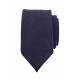Granatowy krawat w kropeczki bez podszewki wełna