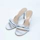 Gianvito Rossi Bijoux Mule 85 nappa silk silver s 36,5