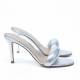 Gianvito Rossi Bijoux Mule 85 nappa silk silver s 36,5